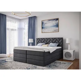 Livetastic Boxspringbett 160 x 200 cm H2 Anthrazit