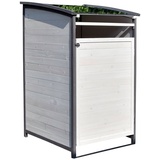 MuCoLa Mülltonnenbox Mülltonnenverkleidung Einzelbox Wei GrauMülltonne 240L Gartenbox Holz - Doppelbox