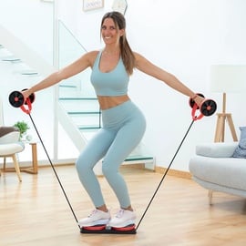 InnovaGoods InnovaGoods® Bauchroller mit rotierenden Scheiben Twabanarm, elastischen Bändern und Übungsanleitung, effektives Bauchmuskeltraining, ideal für zu Hause.