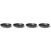 Novaliv 4x Kerzenhalter 15cm Metall Stabkerzenhalter SCHWARZ Stabkerzen Tafelkerzen Kerzenständer
