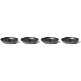 Novaliv 4x Kerzenhalter 15cm Metall Stabkerzenhalter SCHWARZ Stabkerzen Tafelkerzen Kerzenständer