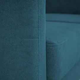 beautysofa Ecksofa VINCI mit Schlaffunktion und Bettkasten, Blau Velo 631, Uniwersalle Ottomane - Blau