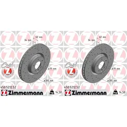 2x Zimmermann Sport Bremsscheiben 380mm Gelocht Vorne Passend Für Land Rover Dis: Bremsscheibe Land Rover: Lr016176 Land Rover: Lr098968 Land Rover: L