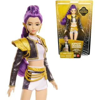 ​Mattel KPop Demon Hunters HUNTR/X Rumi „Golden“ Singende Puppe im abnehmbaren Signature-Outfit mit 5 beweglichen Gelenken, vom Film inspiriert, JRN40