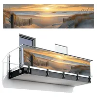 MuchoWow Balkon-Sichtschutz, Sand, Kunststoff, Rechteckig, 300x85 cm, Sonnen- & Sichtschutz, Sichtschutz Garten, Balkon Sichtschutze