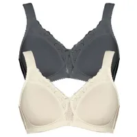VIANIA 2er Pack Soft BH Helga in cream graphite