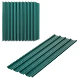 Outsunny Trapezblech 12 Stück 129x45 cm 7 m2 verzinkt 0,25 mm wetterfest