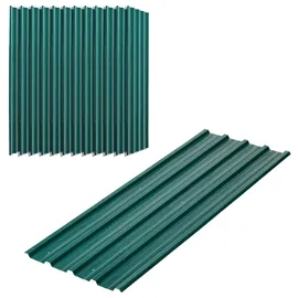 Outsunny Trapezblech 12 Stück 129x45 cm 7 m2 verzinkt 0,25 mm wetterfest
