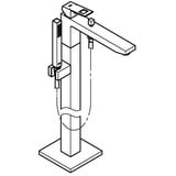 Grohe Eurocube Einhebelmischer, für Wanne, 23672AL1