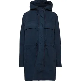 Fransa FRHARLOW Damen Übergangsmantel Parka Lange Jacke Kapuze mit hochabschließendem Kragen seitliche Eingrifftaschen aus 100% Baumwolle, - S