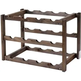 MCW Weinregal 3 Böden 12 x 1 x 1 cm Braun
