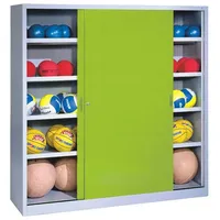 C+P Ballschrank mit Vollblech-Schiebetüren (Typ 4), HxBxT: 195x120x40 cm,
