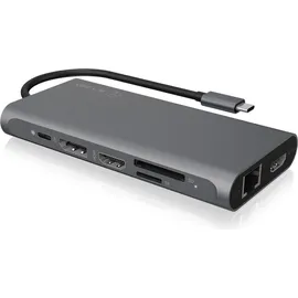 Icy Box IB-DK4050-CPD 12 in 1 USB Type-C® Notebook DockingStationk (2x HDMI 4K60Hz, 1x DP), 4k60Hz