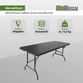 Trutzholm Buffettisch Klapptisch 180 x 75 x 74 cm grau
