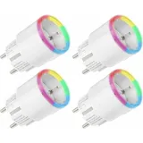 Shelly WLAN-Steckdose Plug S Gen3, Matter, weiß, 4 Stück