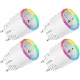 Shelly WLAN-Steckdose Plug S Gen3, Matter, weiß, 4 Stück