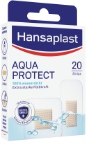 Hansaplast Aqua Protect Strip Pflaster, Wasserdichte Wundversorgung zum Schwimmen, Duschen und Baden, 1 Packung = 20 Strips
