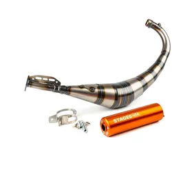 Auspuff Stage6 Streetrace CNC orange Derbi / Minarelli AM6