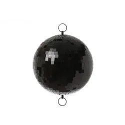 Spiegelkugel 20cm - schwarz - Diskokugel Echtglas - 10x10mm Spiegel - PROMO - Me...
