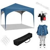 Kaket Popup-Gartenpavillon, Blau, Metall, 300x260x300 cm, Sonnen- & Sichtschutz, Pavillons & Pergolas
