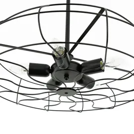 Licht-Erlebnisse Swinton 5 E27 rund Metall schwarz