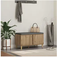 vidaXL Flurbank mit Kissen mit Regal 80 x 38 x 46 cm Artisan-Eiche