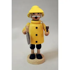 Erzgebirgische Volkskunst Richard Glässer GmbH Richard Glaesser Räuchermännchen Fischer mit Netz Höhe= 17cm NEU Räuchermann Anglerfischer Angler