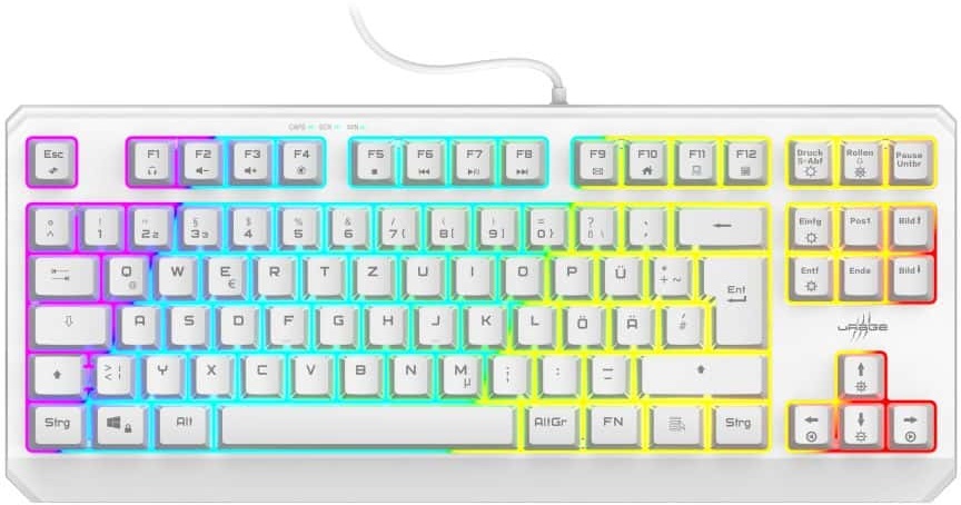 217819 uRage Exodus 220 TKL RGB-LED Gaming Tastatur (Weiß)