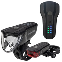 Büchel Fahrradlicht - Vancouver Pro I StVZO zugelassenes aufladbar I 70/30/15 LUX Leuchstärke, bis zu 8,5h Akkulaufzeit, Set, LED Licht