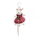 Steiff 007453 Mrs Santa Maus Ornament 11 cm weiß