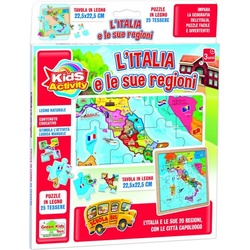 Rs Toys 25 Piece Wooden Puzzle – Kids Activity: Italy and Its Regions