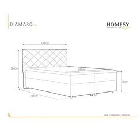 panda möbel Diamaro 140 x 200 cm Dunkelbeige