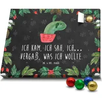 Mr. & Mrs. Panda Schoko Adventskalender Kaktus Mama - Schwarz - Geschenk, Büroalltag, Schule, Kaktusliebe, Quote, Kakteen, Schokoladen Adventskale... - Schwarz