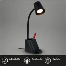 Briloner Schreibtischlampe Tischlampe Büro Schwenkbar Stiftehalter Gu10