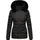 Navahoo Damen, warme Winter Steppjacke mit abnehmbarer Kunstfell-Kapuze Milianaa Black Gr. S - S