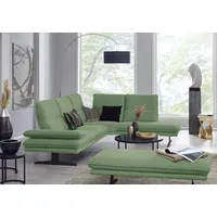 W.SCHILLIG Ecksofa broadway, Designsofa, toller Sitzkomfort, zeitlos, elegant, L-Form, Sitztiefenverstellung, Kopfteil- & Seitenteilverstellung, Breite 284cm grün