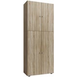 VCM my office Aktenschrank XXL Lona, 914114 eiche 4 Fachböden 70,0 x 39,0 x 183,0 cm