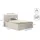kaiser möbel Boxspringbett mit matratze und bettkasten, Schlafbett LUDANO stoff Cayenne Hellbeige 180x200 cm H2-Pocket - Beige