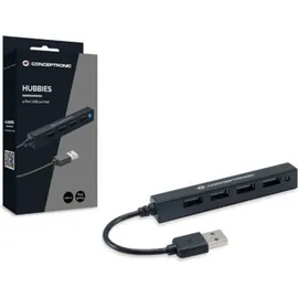 Conceptronic 3-Port USB-Hub, USB-A 2.0 [Stecker] HUBBIES05B