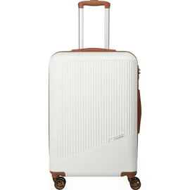 Travelite Bali 4-Rollen M 67 cm / 65 l weiß/cognac