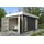 Nordic Holz Bahamas 2 3,80 x 5,60 m grau-grün mit Holztor