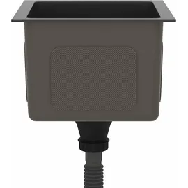 vidaXL Handgemachte Einbauspüle Schwarz Edelstahl - vidaXL