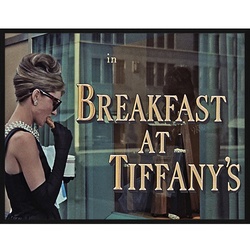 ANY IMAGE Digitaldruck »Frühstück bei Tiffany«, Rahmen: Buchenholz, Schwarz