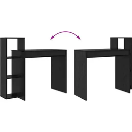 vidaXL Schreibtisch mit Regal Schwarz Eichen-Optik 100 x 40 x 90 cm