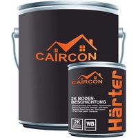 CAIRCON 2K Bodenbeschichtung Epoxidharz Bodenfarbe Garage Betonfarbe Silbergrau - 10Kg