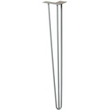 Wagner Möbelbein/Tischbein/Möbelfuß - Hairpin Leg Retro Style - Stahl Vintage, 12 x 12 x 71 cm, Bein konisch/schräg verlaufend, integrierte Anschraubplatte - 12827701