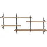 miliboo Wandregal 60 x 20 x 180 cm Natur