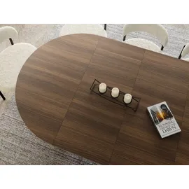 WFL GROUP Esstisch Rund 100 x 76 x 100 cm braun