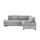 bobb Ecksofa Lindsay ¦ grau ¦ Maße (cm): B: 255 H: 91 T: 225.0