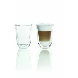 DeLonghi 5513284171,DLSC312 2x Latte-Macchiato-Gläser, doppelwandig 220 ml